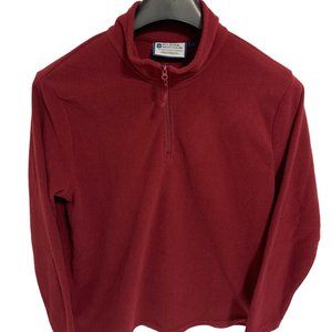 Mountain Warehouse Fleece Quarter Zip Pullover Mens Size XL Maroon